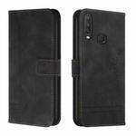 For vivo Y12 / Y15 / Y17 / Y11 Retro Skin Feel Horizontal Flip Soft TPU + PU Leather Case(Black)