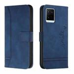 For vivo Y21 Retro Skin Feel Horizontal Flip Soft TPU + PU Leather Case(Blue)