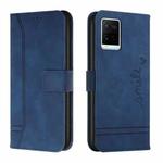 For vivo Y21(2021) / Y33s / Y21s Retro Skin Feel Horizontal Flip Soft TPU + PU Leather Case(Blue)