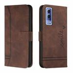 For vivo Y72 5G / iQOO Z3 / Y53s / Y52 5G Retro Skin Feel Horizontal Flip Soft TPU + PU Leather Case(Coffee)