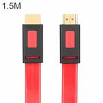 ULT-unite 4K Ultra HD Gold-plated HDMI to HDMI Flat Cable, Cable Length:1.5m(Transparent Red)