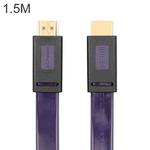 ULT-unite 4K Ultra HD Gold-plated HDMI to HDMI Flat Cable, Cable Length:1.5m(Transparent Purple)