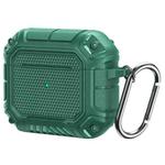 Diamond Shield Mecha TPU + PC Earphone Protective Case with Hook for AirPods 3(Green)