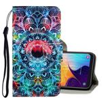 For Galaxy A50 3D Colored Drawing Horizontal Flip PU Leather Case with Holder & Card Slots & Wallet(Mandala)