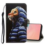 For Galaxy S10 3D Colored Drawing Horizontal Flip PU Leather Case with Holder & Card Slots & Wallet(Down Jacket Cat)