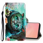 For Galaxy S10e 3D Colored Drawing Horizontal Flip PU Leather Case with Holder & Card Slots & Wallet(Green Eyes)