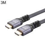 HDMI 2.0 Male to HDMI 2.0 Male 4K Ultra-HD Braided Adapter Cable, Cable Length:3m(Grey)