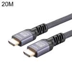 HDMI 2.0 Male to HDMI 2.0 Male 4K Ultra-HD Braided Adapter Cable, Cable Length:20m(Grey)