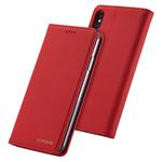 For iPhone XS Max LC.IMEEKE LC-002 Series Skin Hand Feeling PU + TPU Horizontal Flip Leather Case with Holder & Card Slot & Wallet(Red)