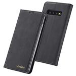 For Galaxy S10 LC.IMEEKE LC-002 Series Skin Hand Feeling PU + TPU Horizontal Flip Leather Case with Holder & Card Slot & Wallet(Black)