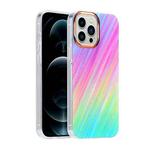 For iPhone 13 Glitter Powder Electroplating Color Marble Shockproof Phone Case(Meteor C3)