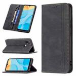For OPPO A15 Magnetic RFID Blocking Anti-Theft Leather Case with Holder & Card Slots & Wallet(Black)