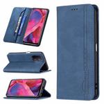 For OPPO A74 5G / A93 5G / A54 5G Magnetic RFID Blocking Anti-Theft Leather Case with Holder & Card Slots & Wallet(Blue)