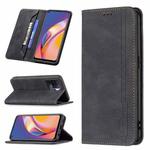 For OPPO A94 4G / Reno5 / F19 Pro Magnetic RFID Blocking Anti-Theft Leather Case with Holder & Card Slots & Wallet(Black)