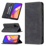 For OPPO A94 5G/F19 Pro Plus/Reno5 Z 5G Magnetic RFID Blocking Anti-Theft Leather Case with Holder & Card Slots & Wallet(Black)