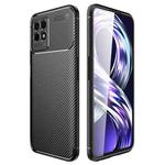 For OPPO Realme 8i Carbon Fiber Texture Shockproof TPU Case(Black)