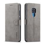 For Huawei Mate 20 LC.IMEEKE Calf Texture Horizontal Flip Leather Case, with Holder & Card Slots & Wallet(Grey)