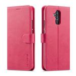 For Huawei Mate 20 Lite / Maimang 7 LC.IMEEKE Calf Texture Horizontal Flip Leather Case, with Holder & Card Slots & Wallet(Rose Red)