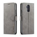 For Huawei Mate 20 Lite / Maimang 7 LC.IMEEKE Calf Texture Horizontal Flip Leather Case, with Holder & Card Slots & Wallet(Grey)