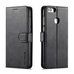 For Huawei P smart /Enjoy 7S LC.IMEEKE Calf Texture Horizontal Flip Leather Case, with Holder & Card Slots & Wallet(Black)