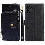 For Samsung Galaxy A13 5G Zipper Bag PU + TPU Horizontal Flip Leather Case with Holder & Card Slot & Wallet & Lanyard(Black)