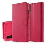 For Huawei P20 Pro LC.IMEEKE Calf Texture Horizontal Flip Leather Case, with Holder & Card Slots & Wallet(Rose Red)