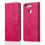 For Huawei P9 LC.IMEEKE Calf Texture Horizontal Flip Leather Case, with Holder & Card Slots & Wallet(Rose Red)