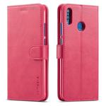 For Huawei Honor 8X LC.IMEEKE Calf Texture Horizontal Flip Leather Case, with Holder & Card Slots & Wallet(Rose Red)