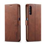 For Huawei Honor 9X / 9X Pro LC.IMEEKE Calf Texture Horizontal Flip Leather Case, with Holder & Card Slots & Wallet(Brown)