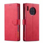 For Huawei Mate 30 Pro LC.IMEEKE Calf Texture Horizontal Flip Leather Case, with Holder & Card Slots & Wallet(Rose Red)