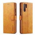 For Huawei P30 Pro LC.IMEEKE Calf Texture Horizontal Flip Leather Case, with Holder & Card Slots & Wallet(Yellow)
