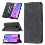 For Xiaomi Redmi 9 Magnetic RFID Blocking Anti-Theft Leather Case with Holder & Card Slots & Wallet(Black)