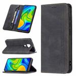 For Xiaomi Redmi Note 9/Redmi 10X 4G Magnetic RFID Blocking Anti-Theft Leather Case with Holder & Card Slots & Wallet(Black)