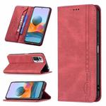 For Xiaomi Redmi Note 10 Pro / Note 10 Pro Max Magnetic RFID Blocking Anti-Theft Leather Case with Holder & Card Slots & Wallet(Red)