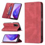 For Xiaomi Mi 10T 5G/10T Pro 5G/Redmi 30S Magnetic RFID Blocking Anti-Theft Leather Case with Holder & Card Slots & Wallet(Red)