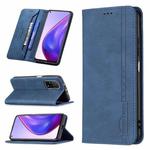 For Xiaomi Mi 10T 5G/10T Pro 5G/Redmi 30S Magnetic RFID Blocking Anti-Theft Leather Case with Holder & Card Slots & Wallet(Blue)