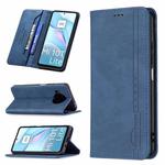 For Xiaomi Mi 10T Lite 5G Magnetic RFID Blocking Anti-Theft Leather Case with Holder & Card Slots & Wallet(Blue)