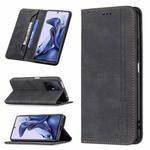 For Xiaomi 11T / 11T Pro Magnetic RFID Blocking Anti-Theft Leather Case with Holder & Card Slots & Wallet(Black)