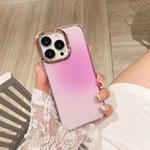 For iPhone 11 Pro Glitter Powder Electroplating Smudge Gradient Shockproof Phone Case (Gradient Pink J7)