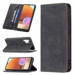 For Samsung Galaxy A32 4G Magnetic RFID Blocking Anti-Theft Leather Case with Holder & Card Slots & Wallet(Black)