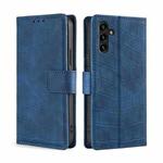 For Samsung Galaxy A13 5G Skin Feel Crocodile Texture Magnetic Clasp Horizontal Flip PU Case with Holder & Card Slots & Wallet(Blue)