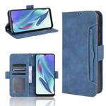 For Motorola Moto G50 5G Oversea Version Skin Feel Calf Pattern Horizontal Flip Leather Case with Holder & Card Slots & Photo Frame(Blue)