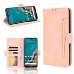 For Nokia G50 5G Skin Feel Calf Pattern Horizontal Flip Leather Case with Holder & Card Slots & Photo Frame(Pink)