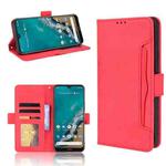 For Nokia G50 5G Skin Feel Calf Pattern Horizontal Flip Leather Case with Holder & Card Slots & Photo Frame(Red)