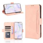For Honor 50 Skin Feel Calf Pattern Horizontal Flip Leather Case with Holder & Card Slots & Photo Frame(Pink)