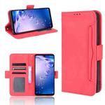 For Sharp Aquos Zero6 Skin Feel Calf Pattern Horizontal Flip Leather Case with Holder & Card Slots & Photo Frame(Red)