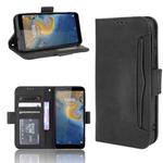 For ZTE Blade A31 Skin Feel Calf Pattern Horizontal Flip Leather Case with Holder & Card Slots & Photo Frame(Black)