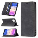 For iPhone 11 Magnetic RFID Blocking Anti-Theft Leather Case with Holder & Card Slots & Wallet (Black)
