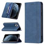 For iPhone 11 Pro Magnetic RFID Blocking Anti-Theft Leather Case with Holder & Card Slots & Wallet (Blue)