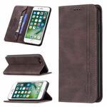 Magnetic RFID Blocking Anti-Theft Leather Case with Holder & Card Slots & Wallet For iPhone 7 Plus / 8 Plus(Brown)